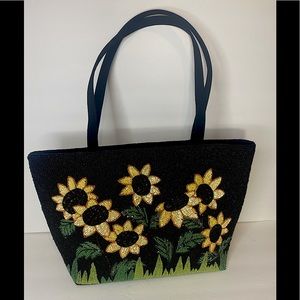 Ermo Beaded Sunflower Purse